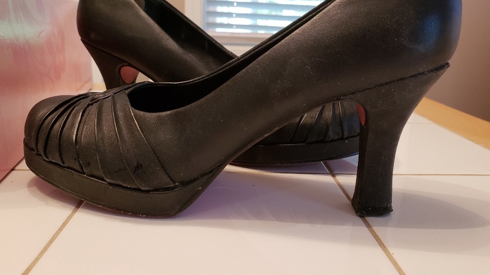 Black Chunky Heels, Mudd, size 7.5